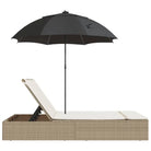 2-persoons ligbed met poly rattan voor een comfortabele zitervaring - Ligstoelen