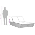 2-persoons ligbed van poly rattan met wasbare hoes voor buitengebruik - Ligstoelen