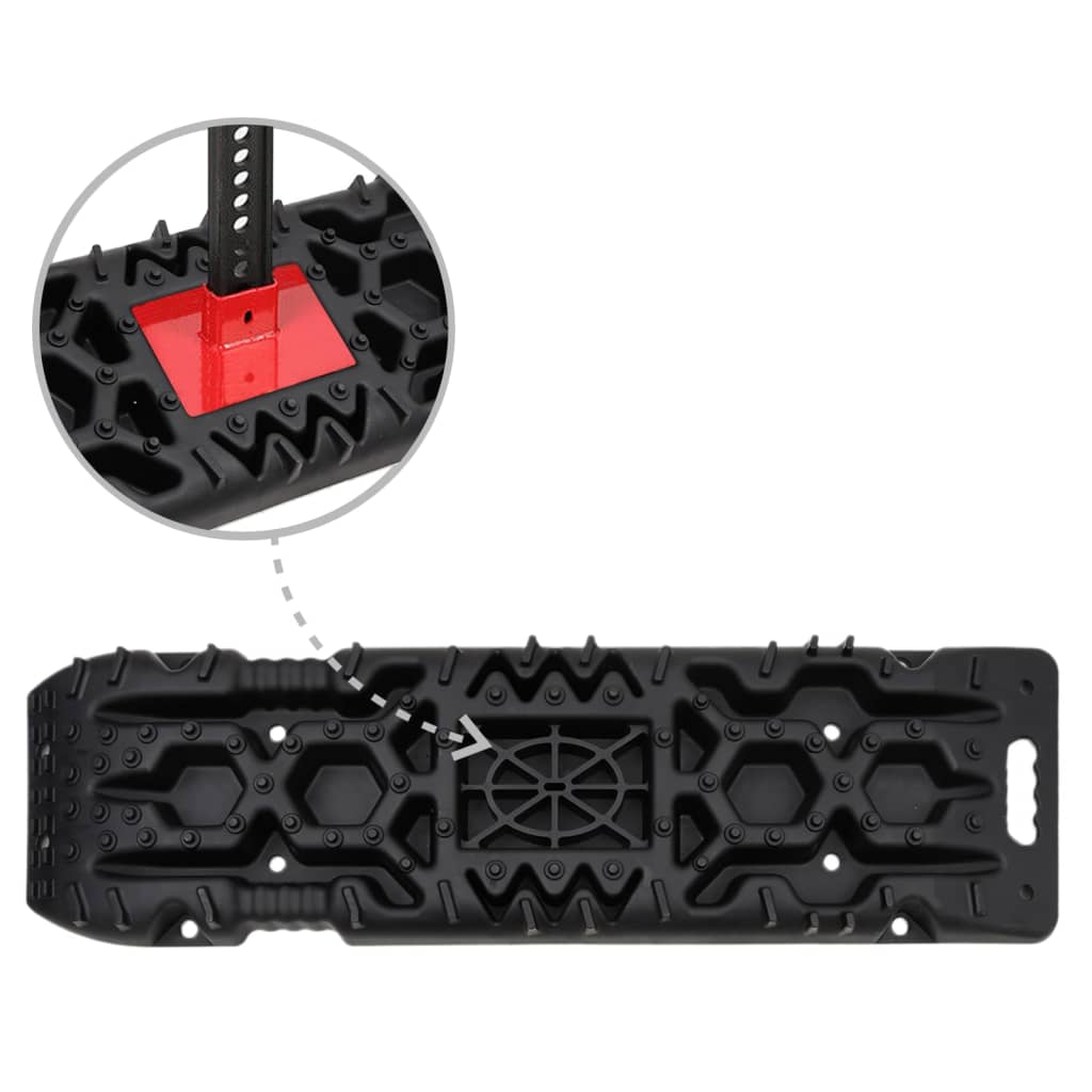vidaXL Gripplaten 2 st 107x31x7 cm nylon zwart - Aashly