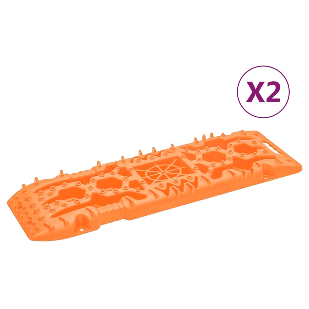 vidaXL Gripplaten 2 st 107x31x7 cm nylon zwart - Aashly