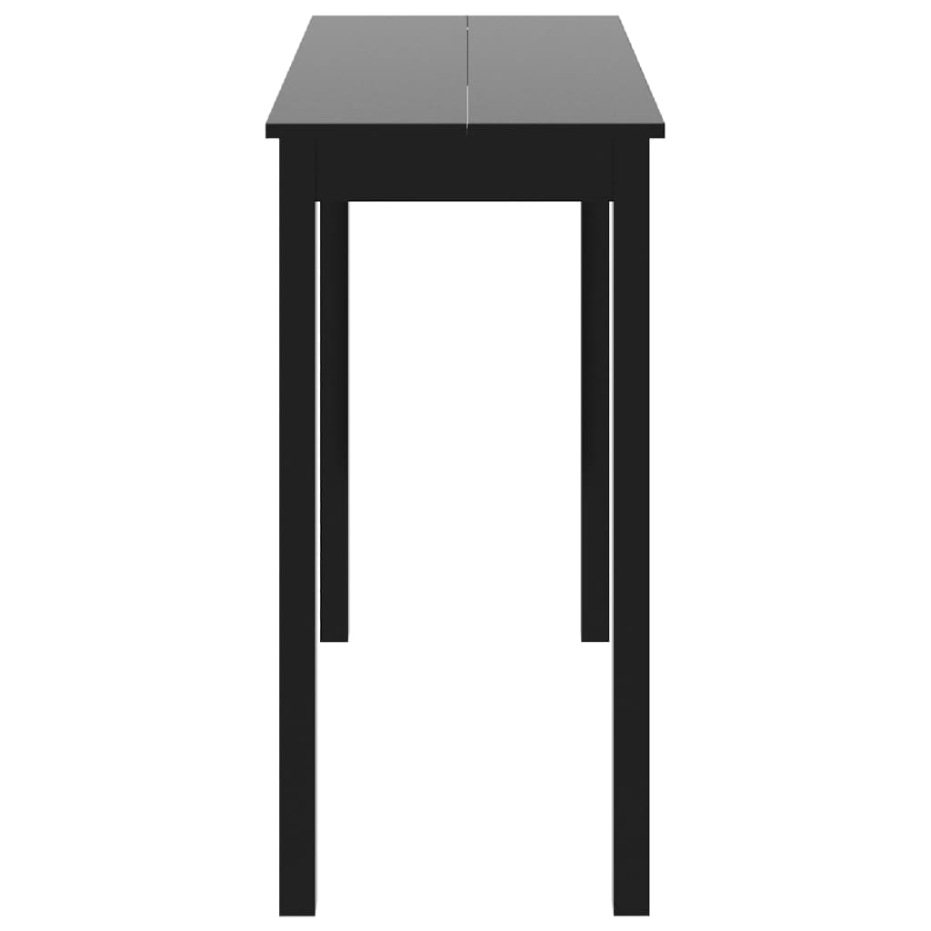 vidaXL Bartafel 115x55x107 cm MDF zwart - Aashly