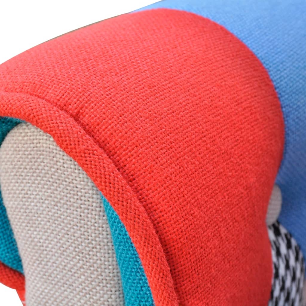 vidaXL Fauteuil met patchwork stof meerkleurig - Aashly