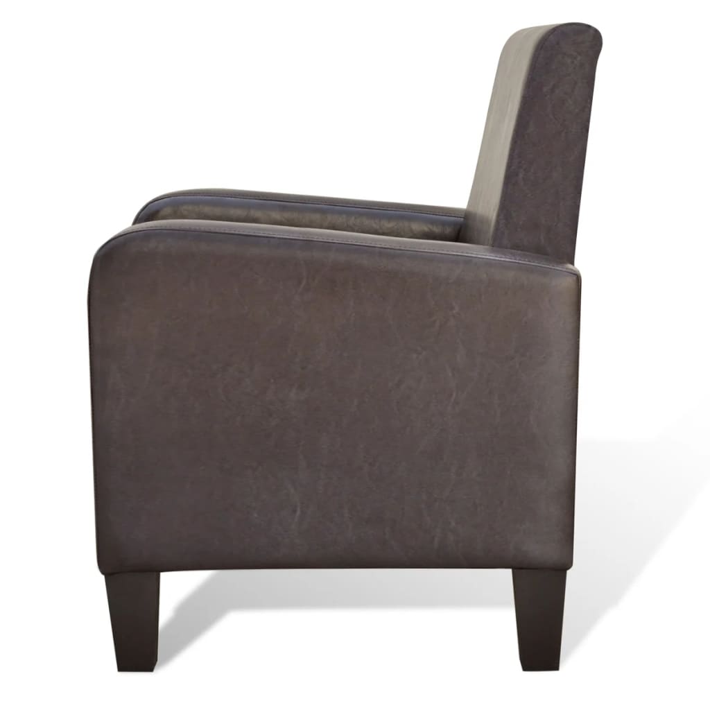 vidaXL Fauteuil kunstleer bruin - Aashly