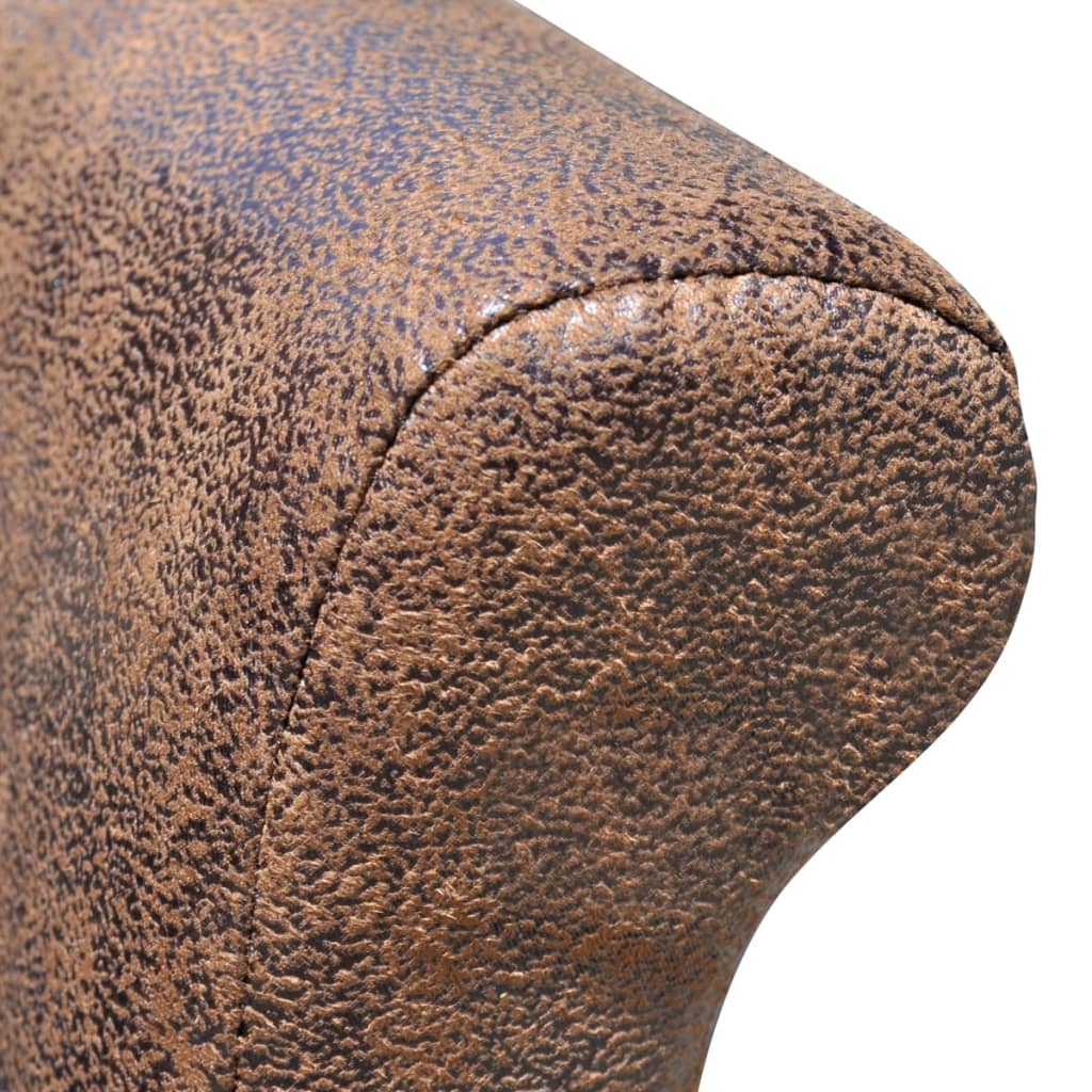 vidaXL Eetkamerstoelen 2 st kunstleer bruin - Aashly
