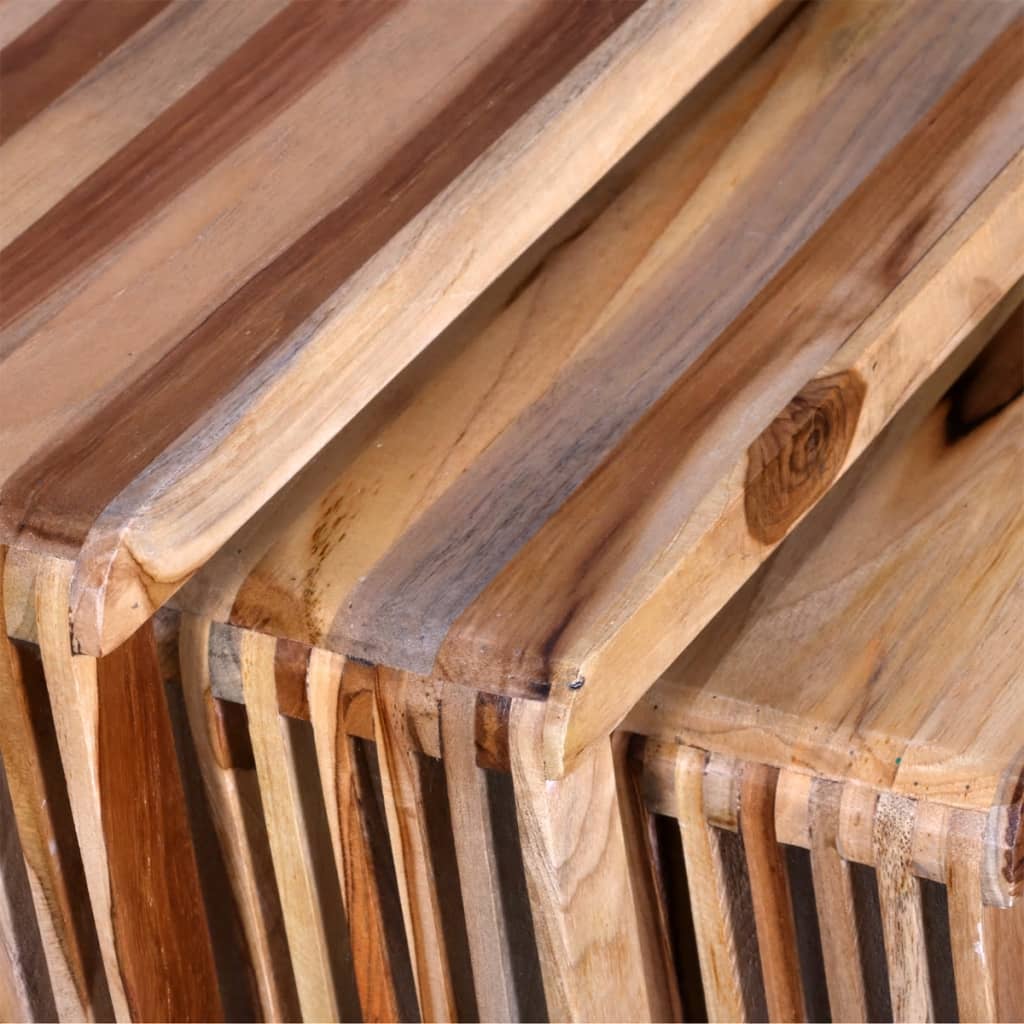 vidaXL 3-Piece Recycled Teak Table Set