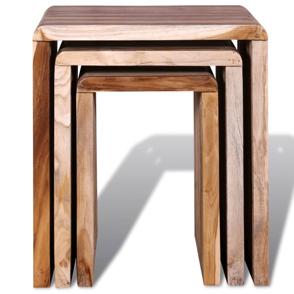 vidaXL 3-Piece Recycled Teak Table Set