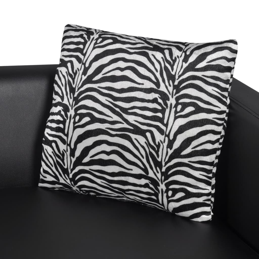 vidaXL Fauteuil kunstleer zwart - Aashly