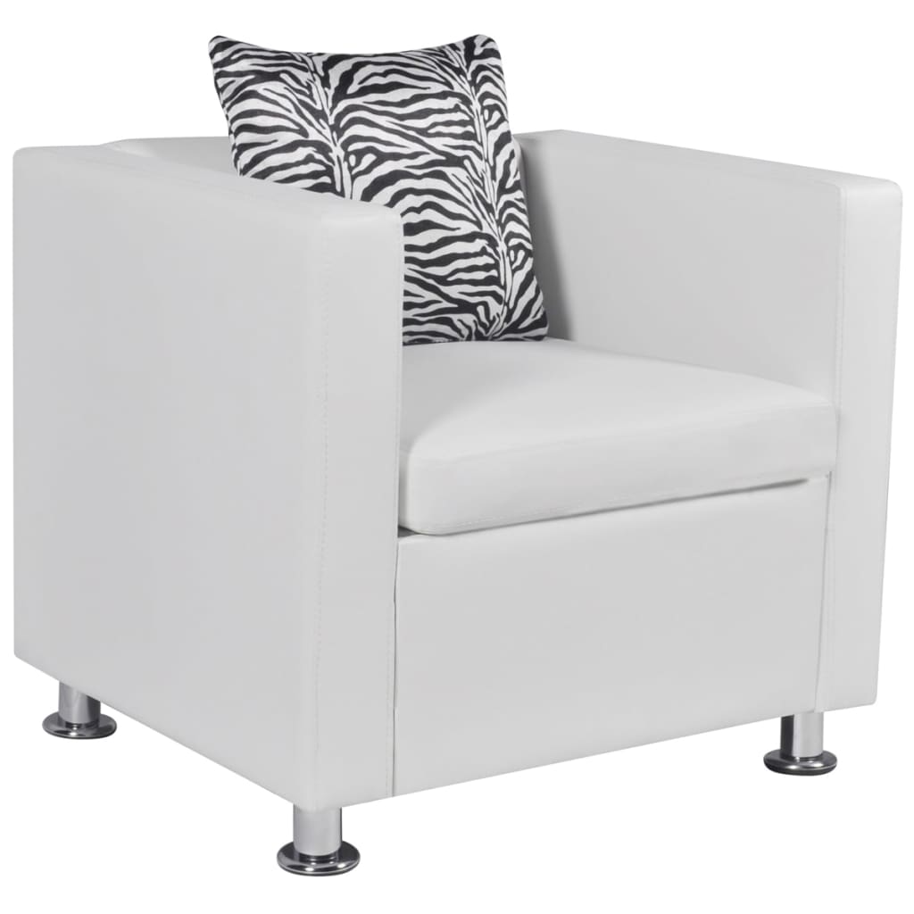 vidaXL Fauteuil kunstleer zwart - Aashly
