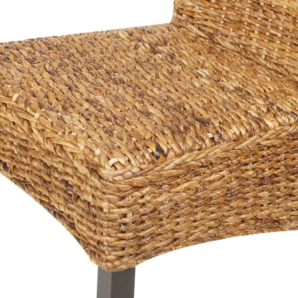 vidaXL Eetkamerstoelen 2 st abaca en massief mangohout