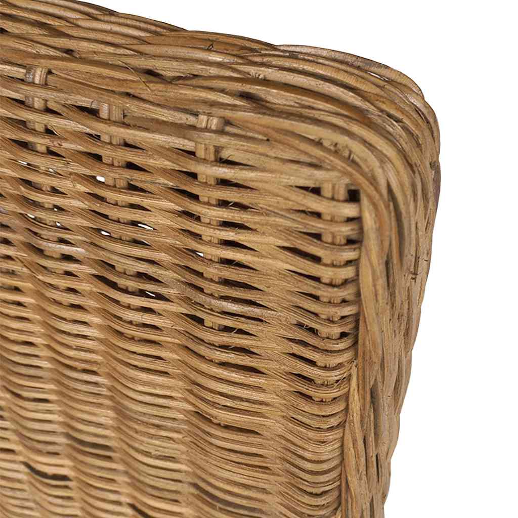 vidaXL Eetkamerstoelen 2 st natuurlijk rattan bruin