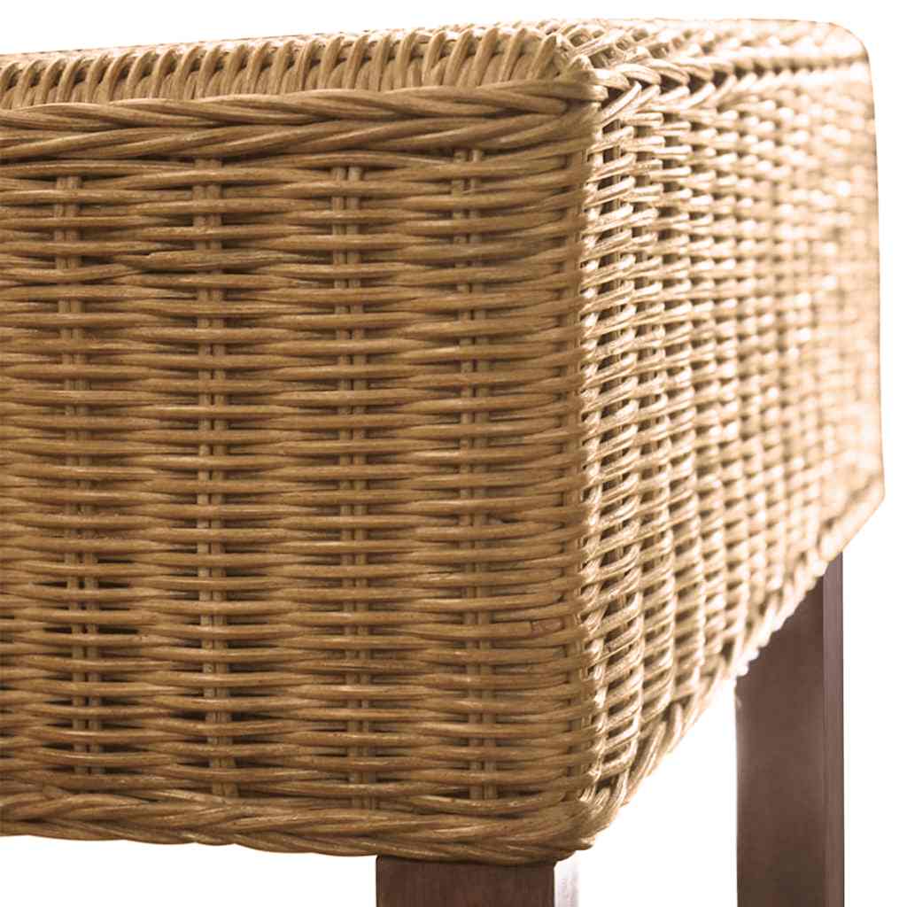 vidaXL Eetkamerstoelen 2 st natuurlijk rattan bruin