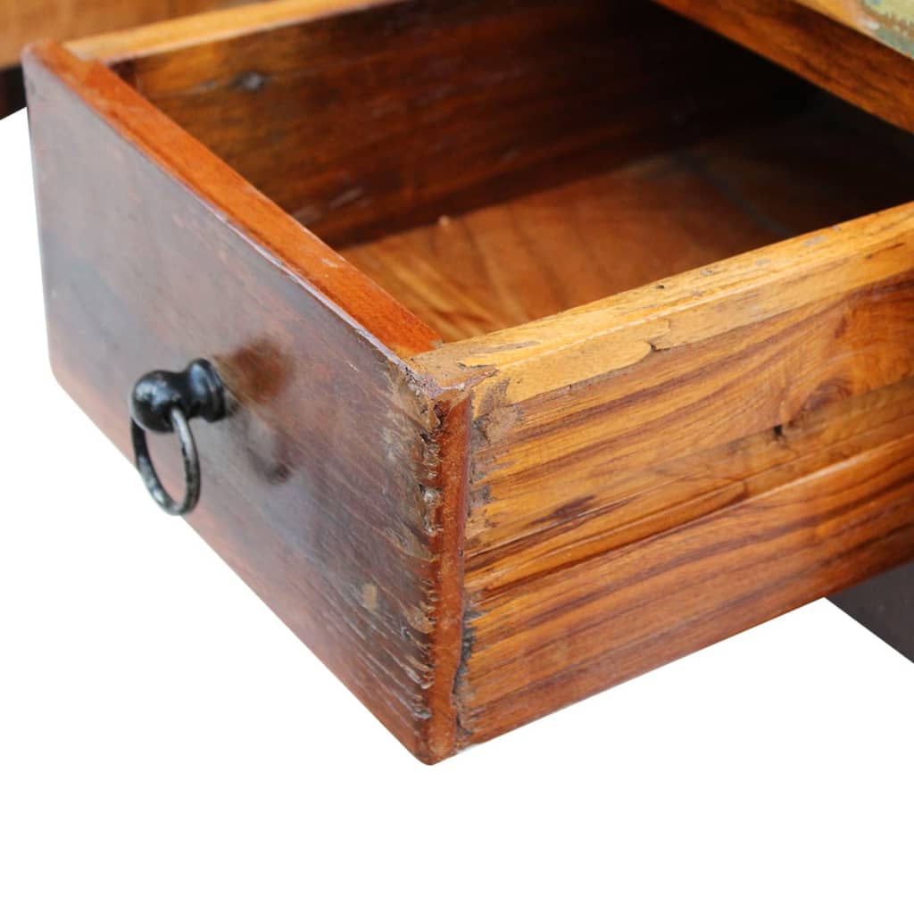 vidaXL Coffee Table with Drawers 90x45x35 cm Solid Reclaimed Wood