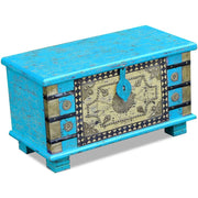 vidaXL Opbergkist 80x40x45 cm mangohout blauw - Aashly