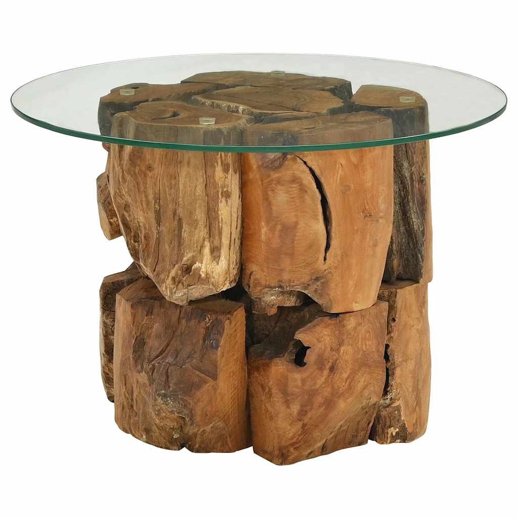 vidaXL Salontafel 60 cm massief teak drijfhout - Aashly