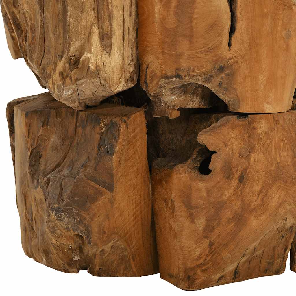 vidaXL Salontafel 60 cm massief teak drijfhout - Aashly