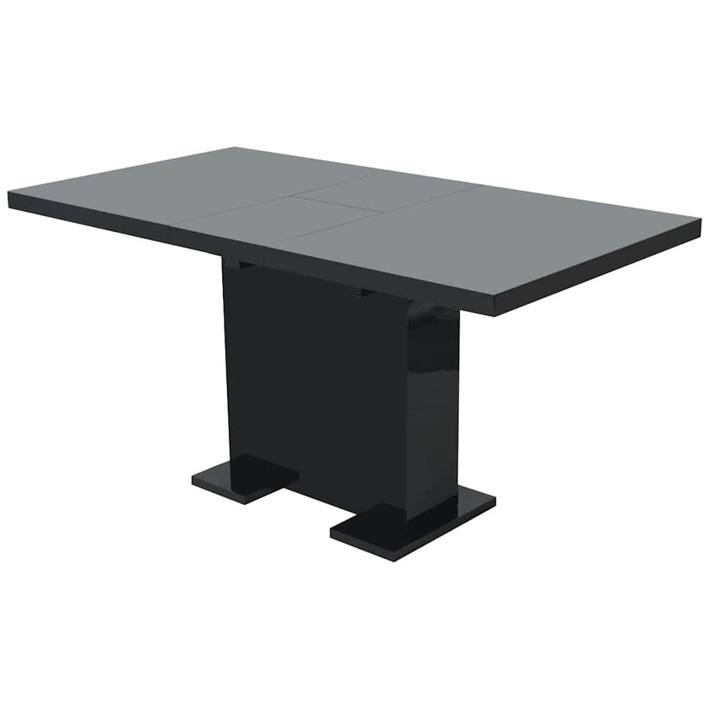 vidaXL Eettafel verlengbaar hoogglans wit