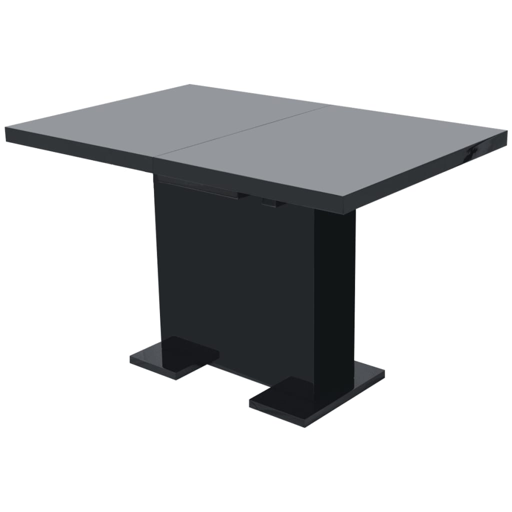 vidaXL Eettafel verlengbaar hoogglans wit