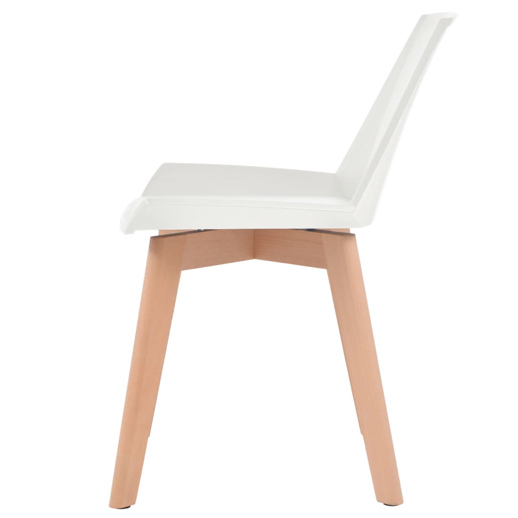 vidaXL Eetkamerstoelen 4 st kunststof wit
