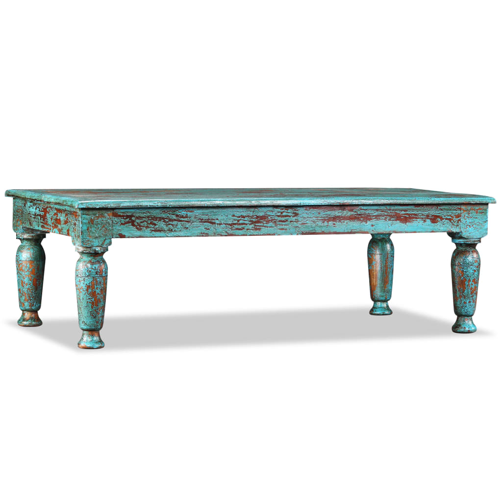 vidaXL Coffee Table 110x50x34 cm Solid Reclaimed Wood
