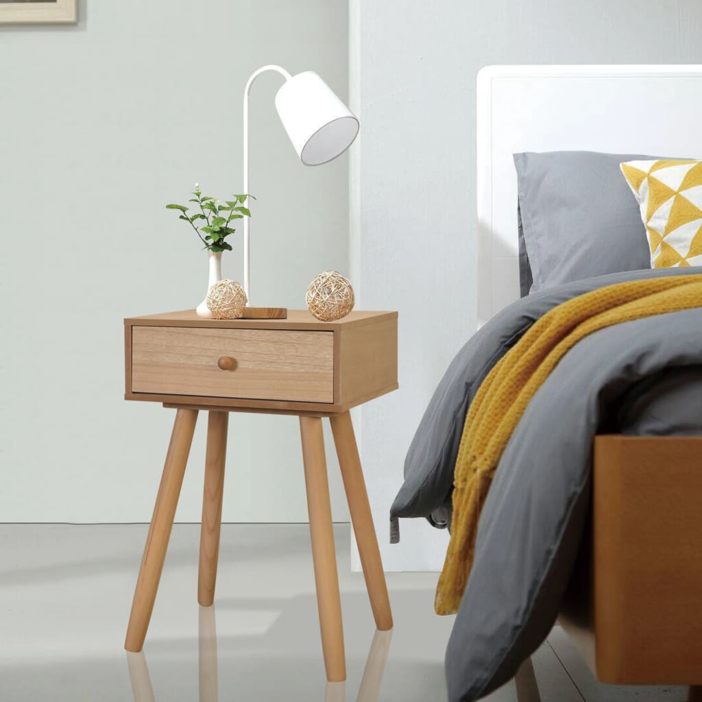 vidaXL Nachtkastjes 2 st 40x30x61 cm massief grenenhout zwart - Aashly