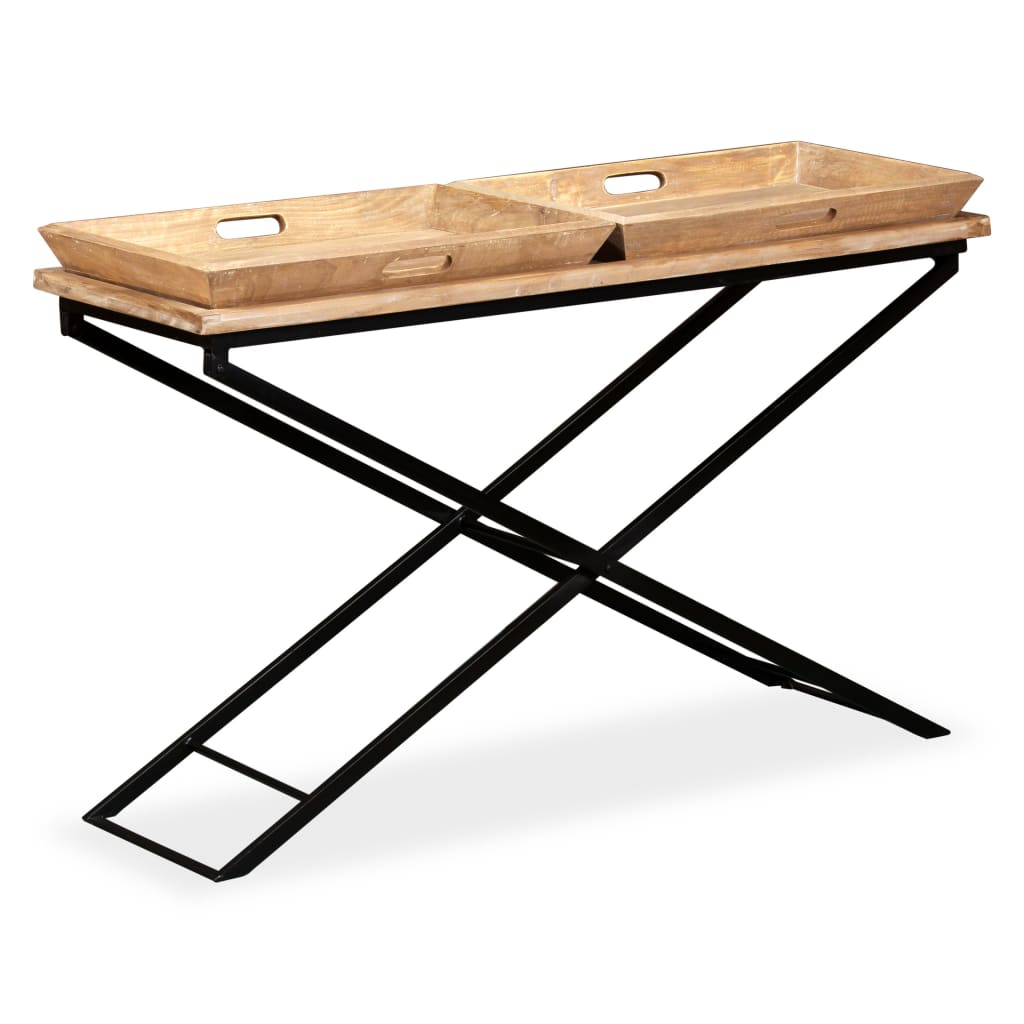 vidaXL Salontafel 110x55x42 cm massief mangohout - Aashly