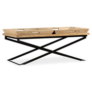 vidaXL Salontafel 110x55x42 cm massief mangohout - Aashly