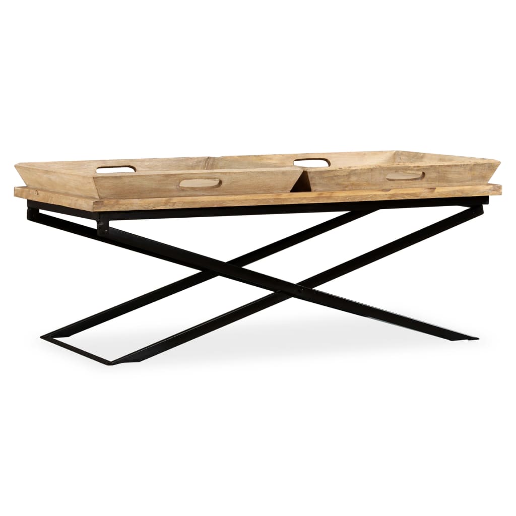 vidaXL Salontafel 110x55x42 cm massief mangohout - Aashly
