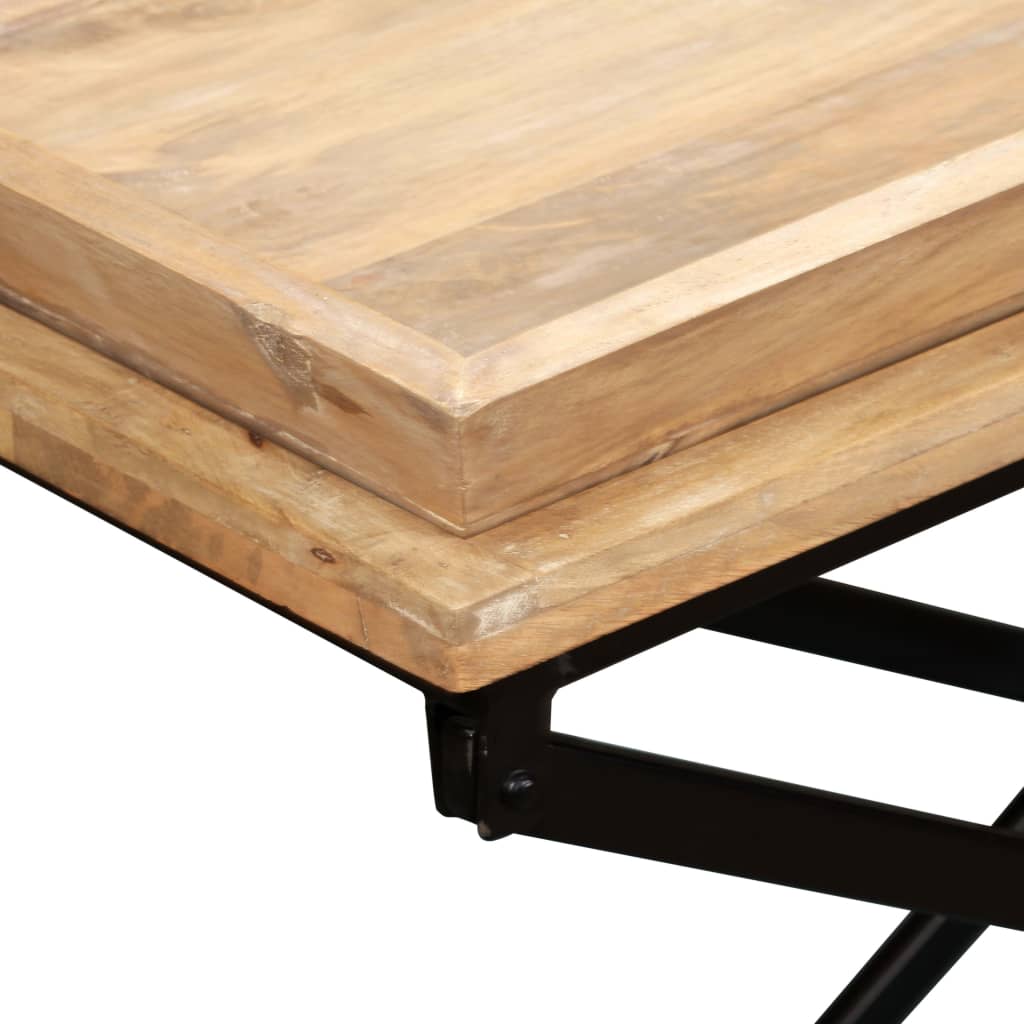 vidaXL Salontafel 110x55x42 cm massief mangohout - Aashly