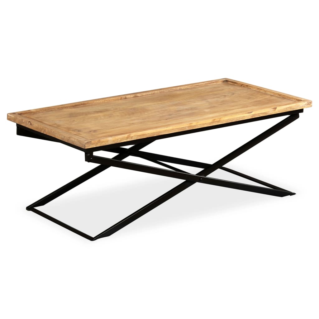 vidaXL Salontafel 110x55x42 cm massief mangohout - Aashly