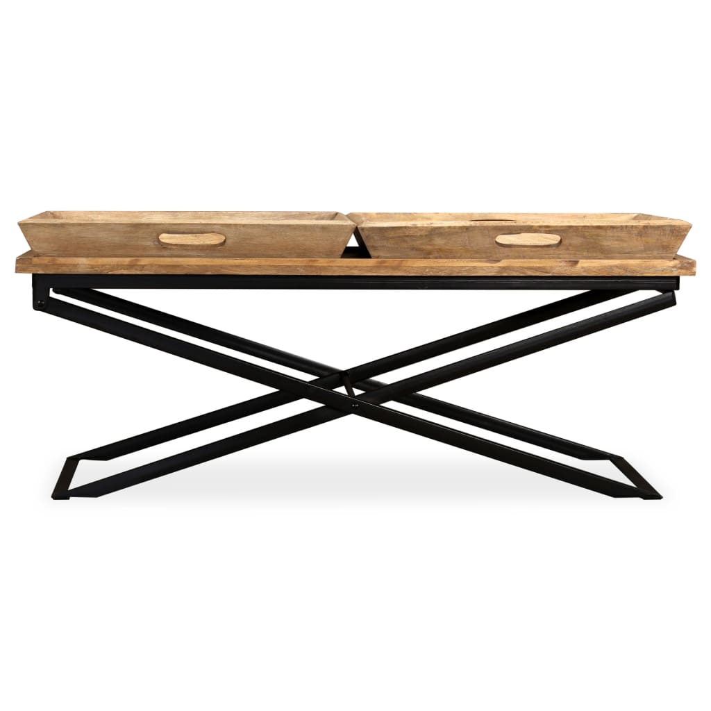 vidaXL Salontafel 110x55x42 cm massief mangohout - Aashly
