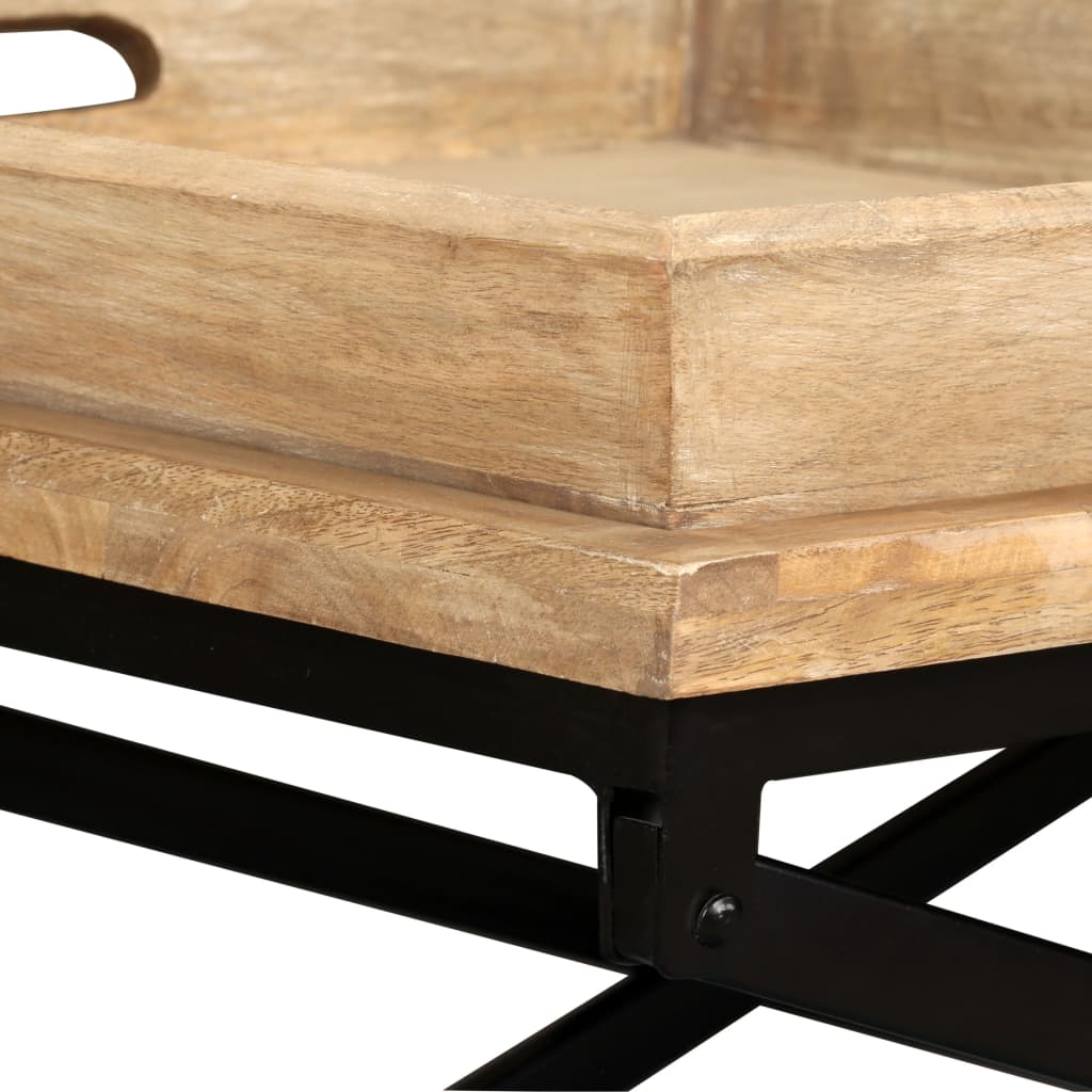 vidaXL Salontafel 110x55x42 cm massief mangohout - Aashly