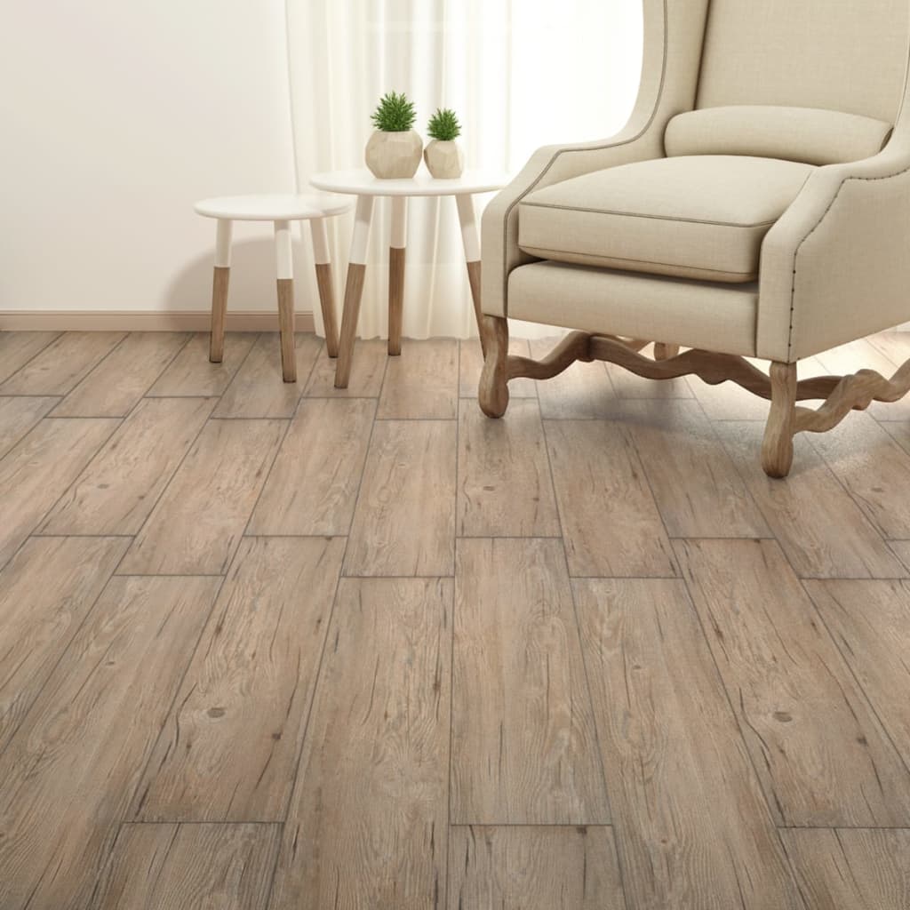 vidaXL Floor Planks Non-Self-Adhesive 5.26 m² 2 mm PVC Dark Grey