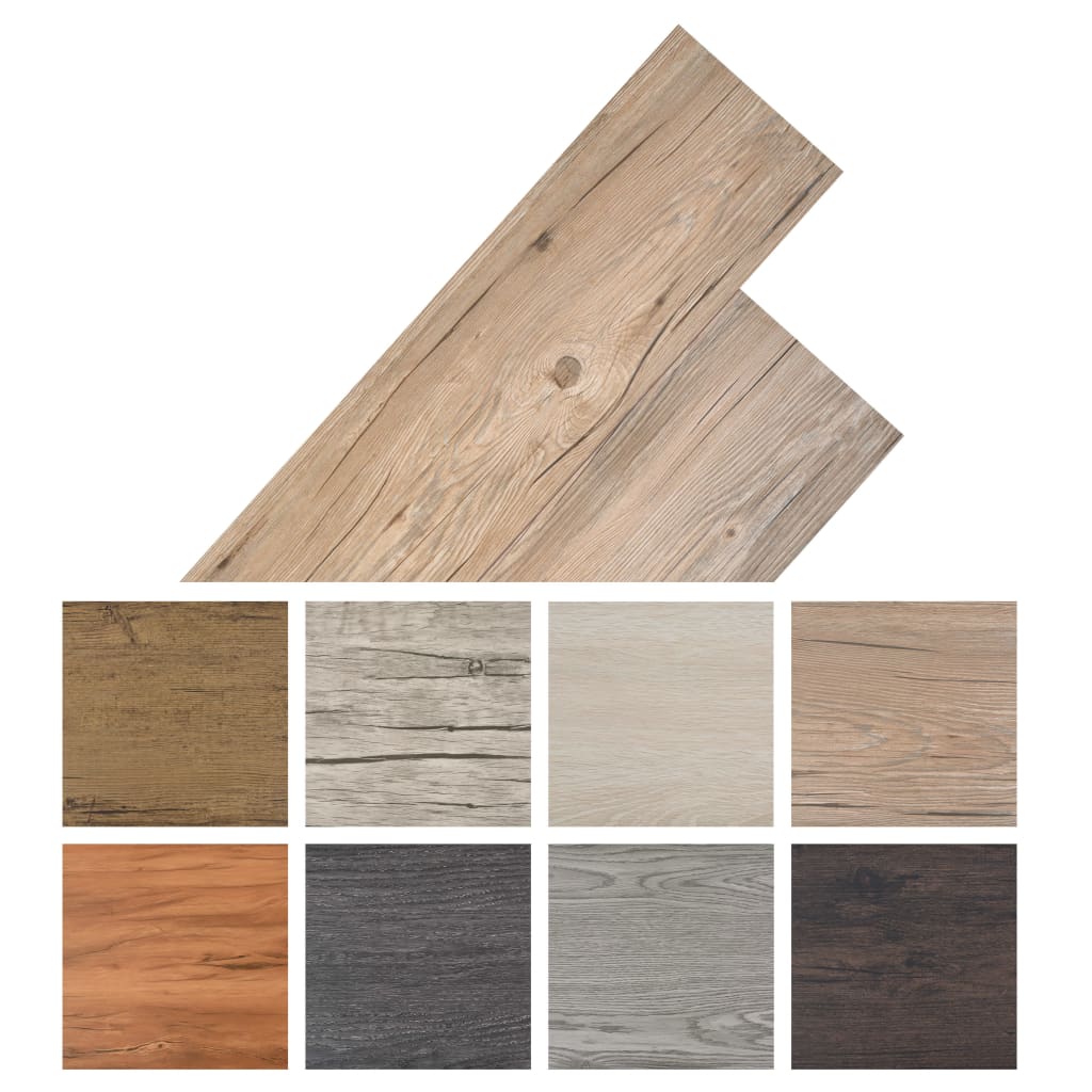 vidaXL Floor Planks Non-Self-Adhesive 5.26 m² 2 mm PVC Dark Grey