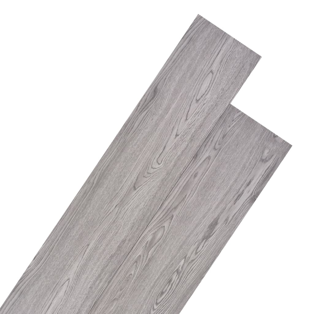 vidaXL Floor Planks Non-Self-Adhesive 5.26 m² 2 mm PVC Dark Grey