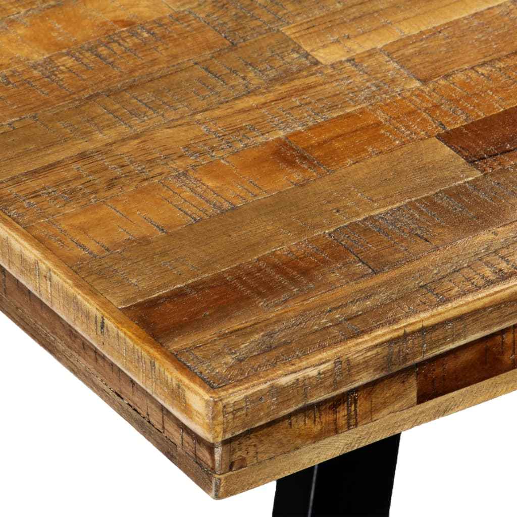 vidaXL Eettafel 180x90x76 cm gerecycled teakhout en staal