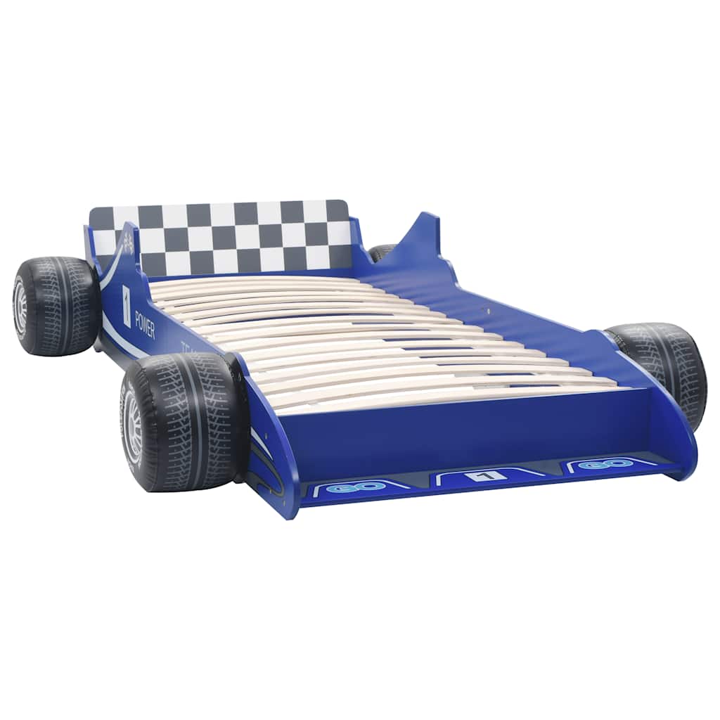 vidaXL Kinderbed raceauto blauw 90x200 cm - Aashly