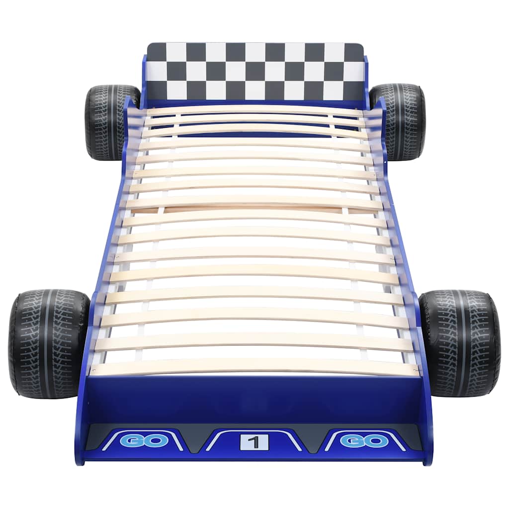 vidaXL Kinderbed raceauto blauw 90x200 cm - Aashly