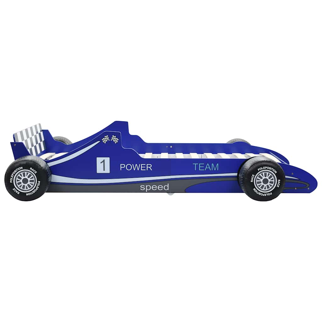 vidaXL Kinderbed raceauto blauw 90x200 cm - Aashly