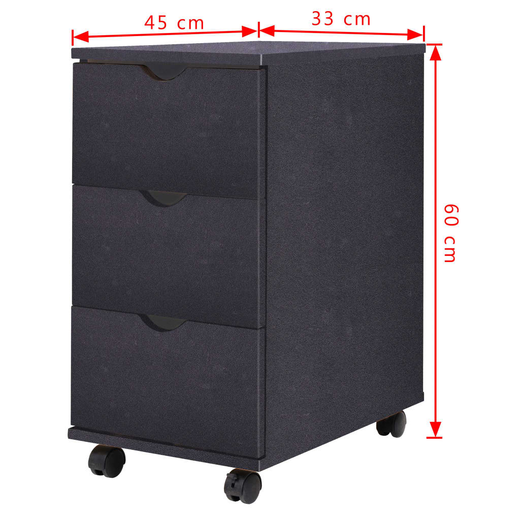 vidaXL Ladekast 33x45x60 cm zwart - Aashly