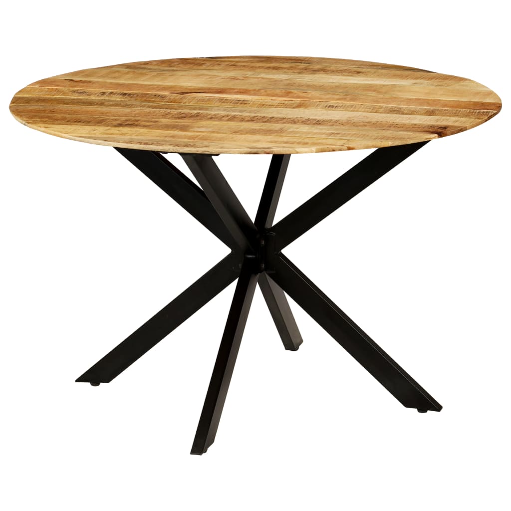 vidaXL Eettafel Ø110x78 cm massief gerecycled hout en staal - Aashly
