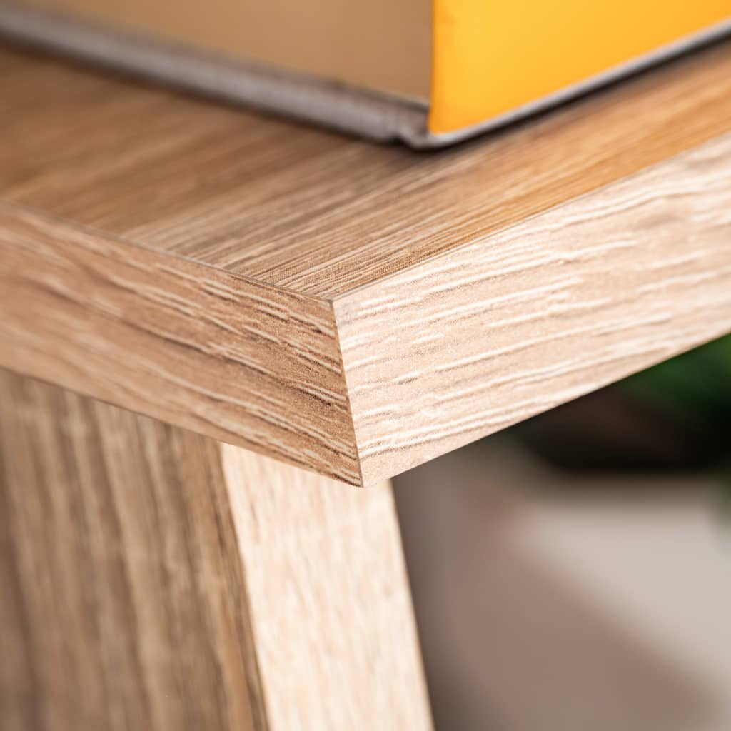 vidaXL Tv-wandmeubel met LED-verlichting Sonoma eiken en wit