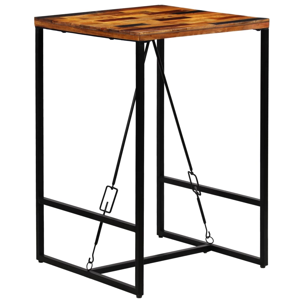 vidaXL Bartafel 70x70x106 cm massief gerecycled hout - Aashly