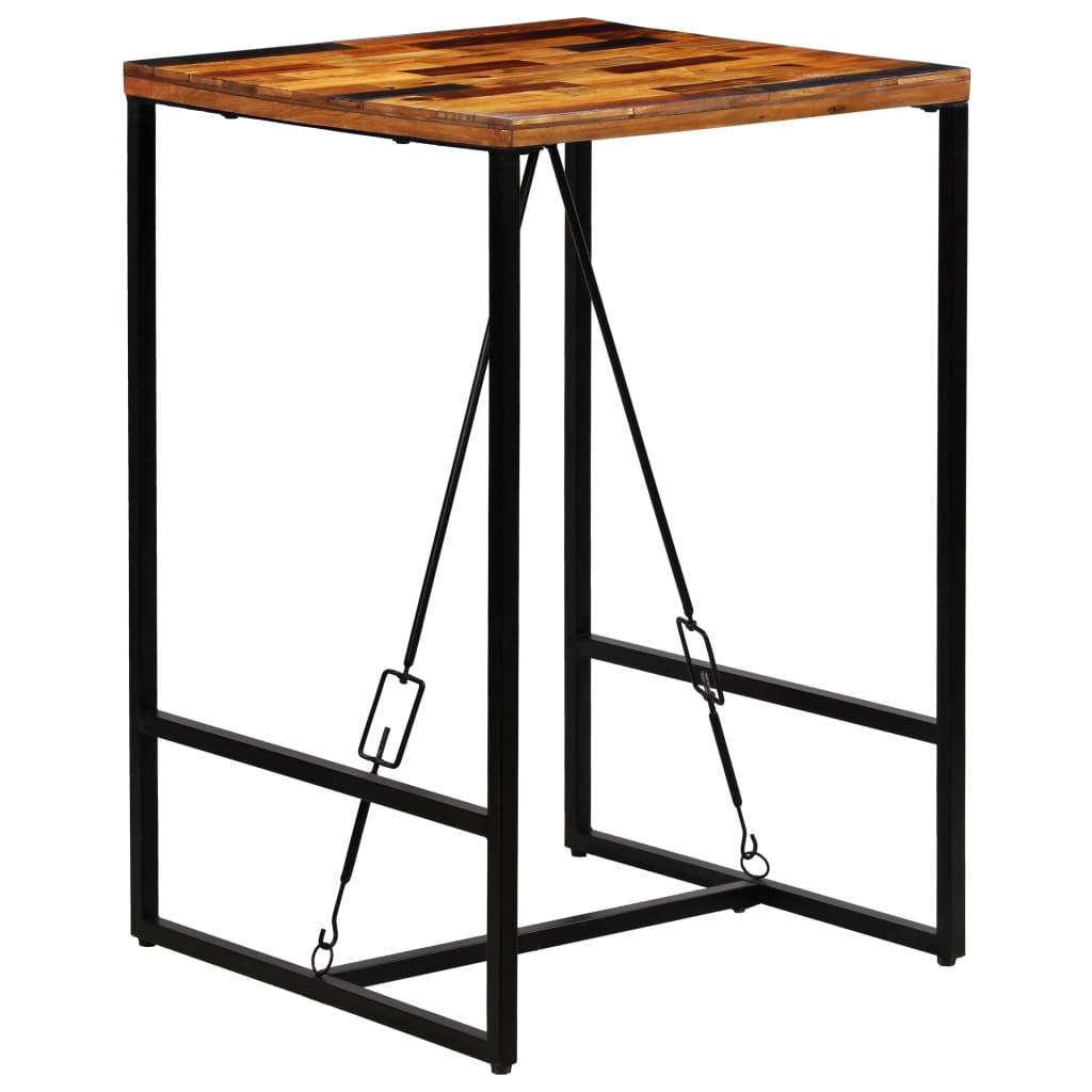 vidaXL Bartafel 70x70x106 cm massief gerecycled hout - Aashly