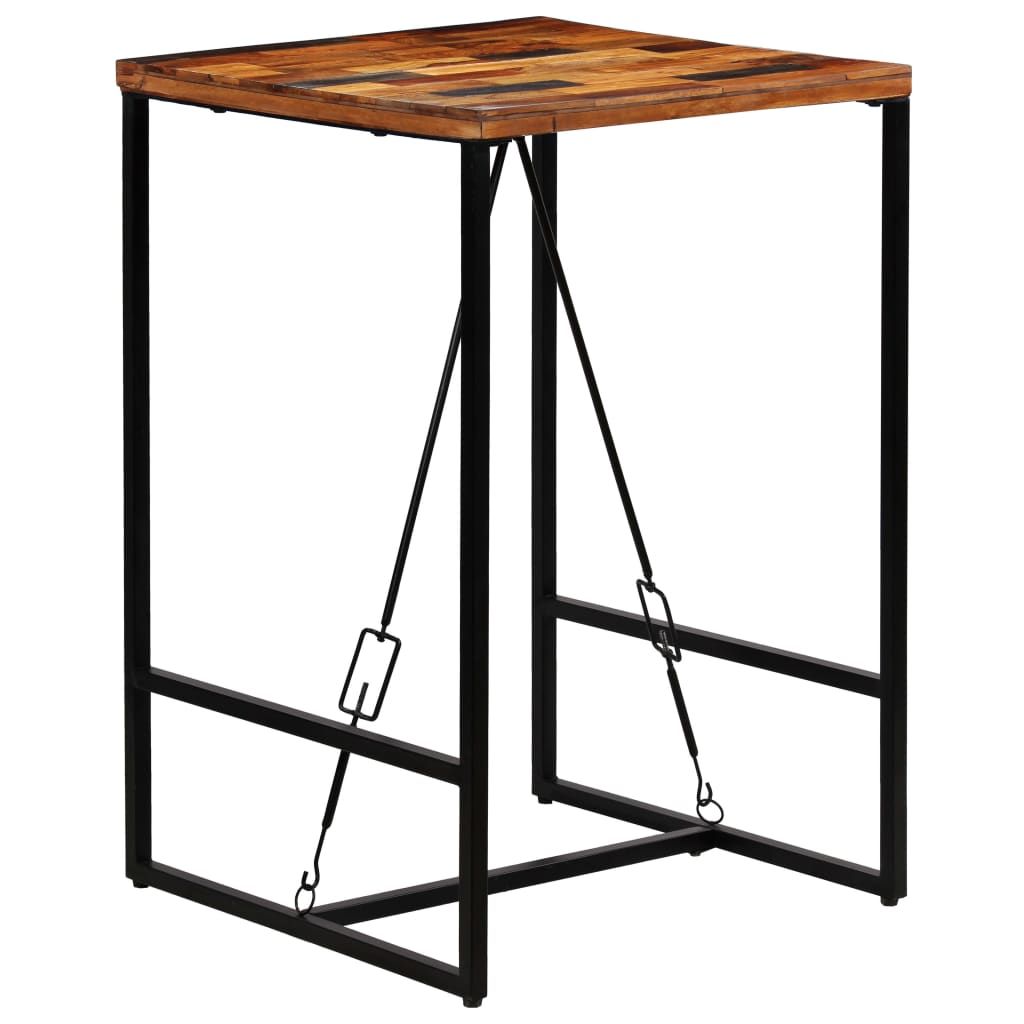 vidaXL Bartafel 70x70x106 cm massief gerecycled hout - Aashly