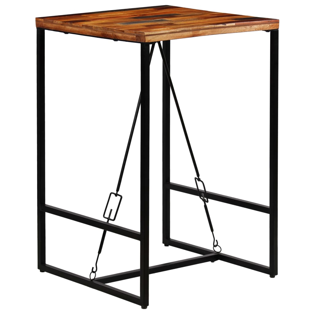 vidaXL Bartafel 70x70x106 cm massief gerecycled hout - Aashly