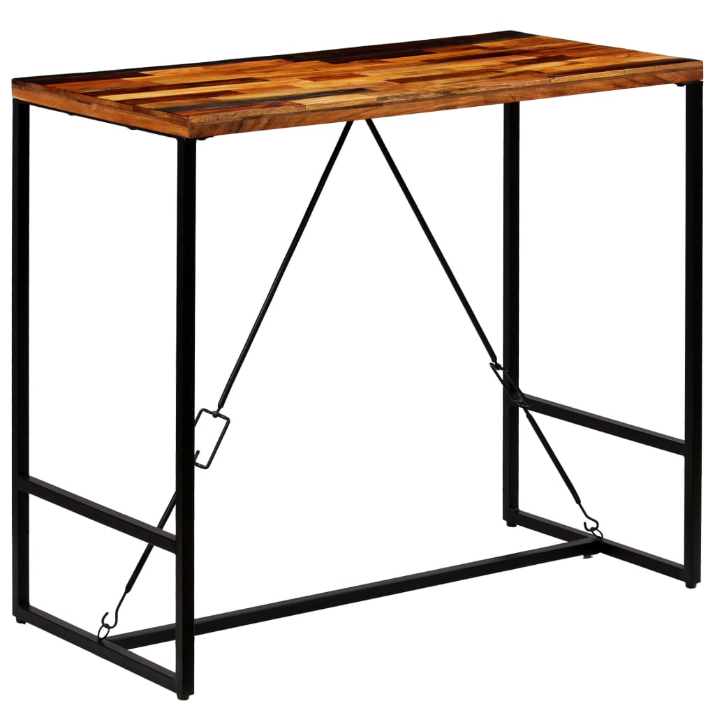 vidaXL Bartafel 70x70x106 cm massief gerecycled hout - Aashly