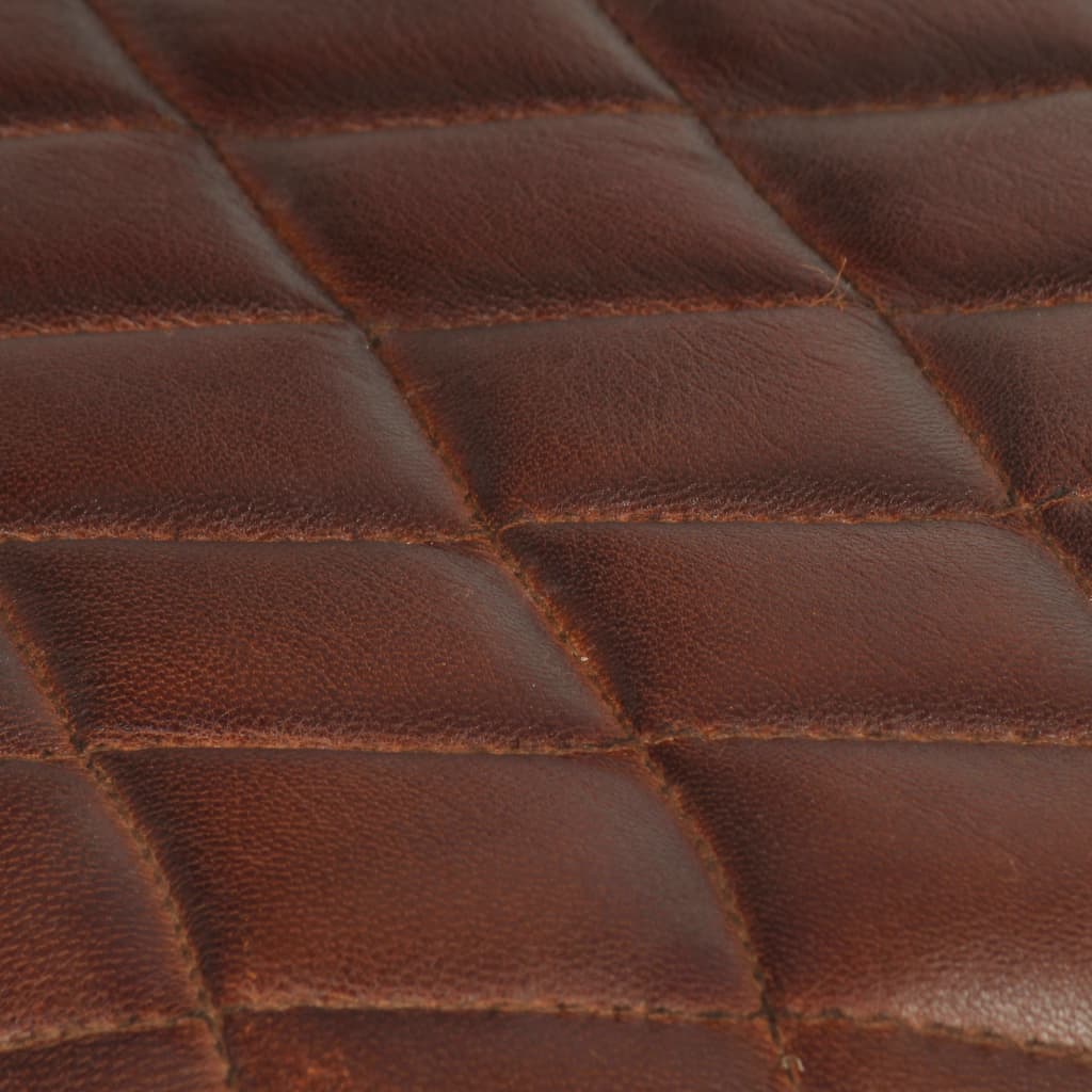 vidaXL Eetkamerstoelen 2 st met armleuningen echt leer bruin
