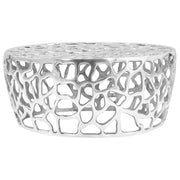 vidaXL Coffee Table 70x30 cm Cast Aluminium Silver-coloured