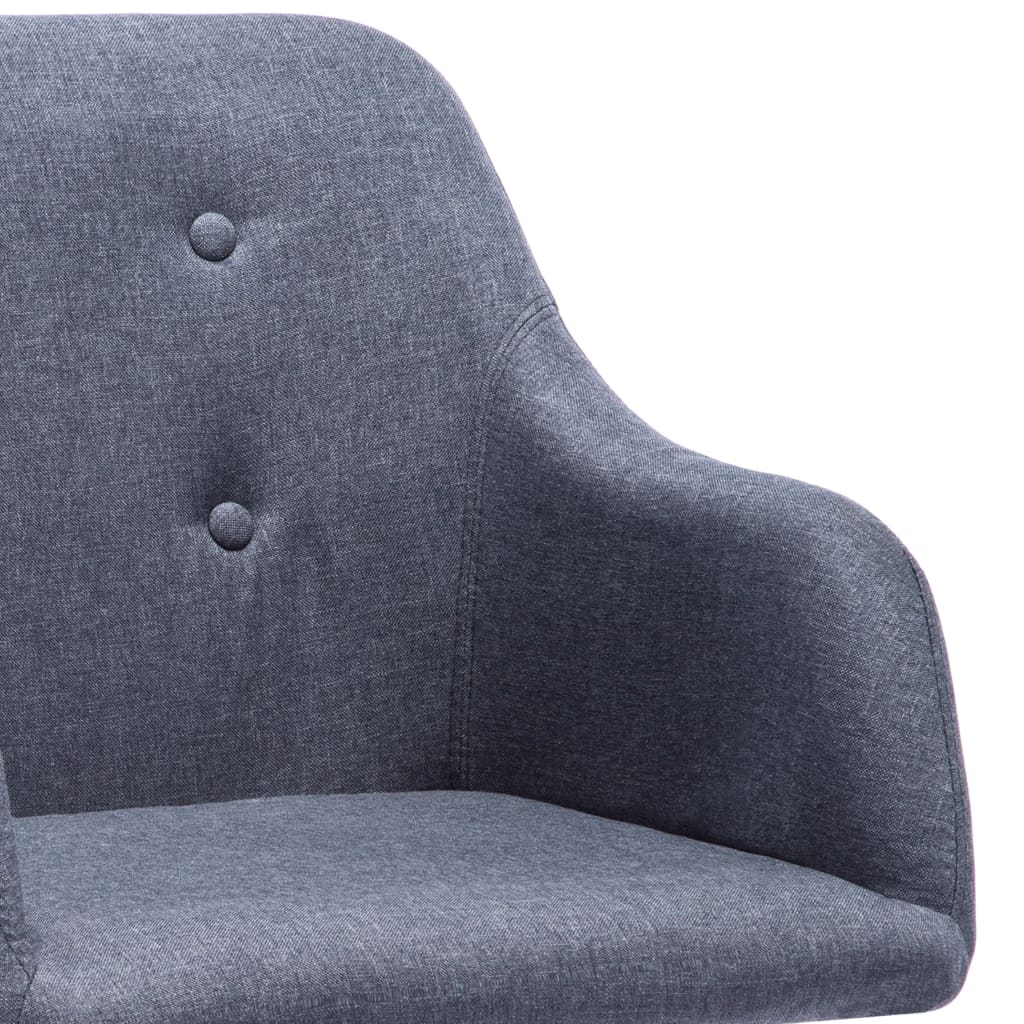 vidaXL Eetkamerstoelen 2 st stof donkergrijs