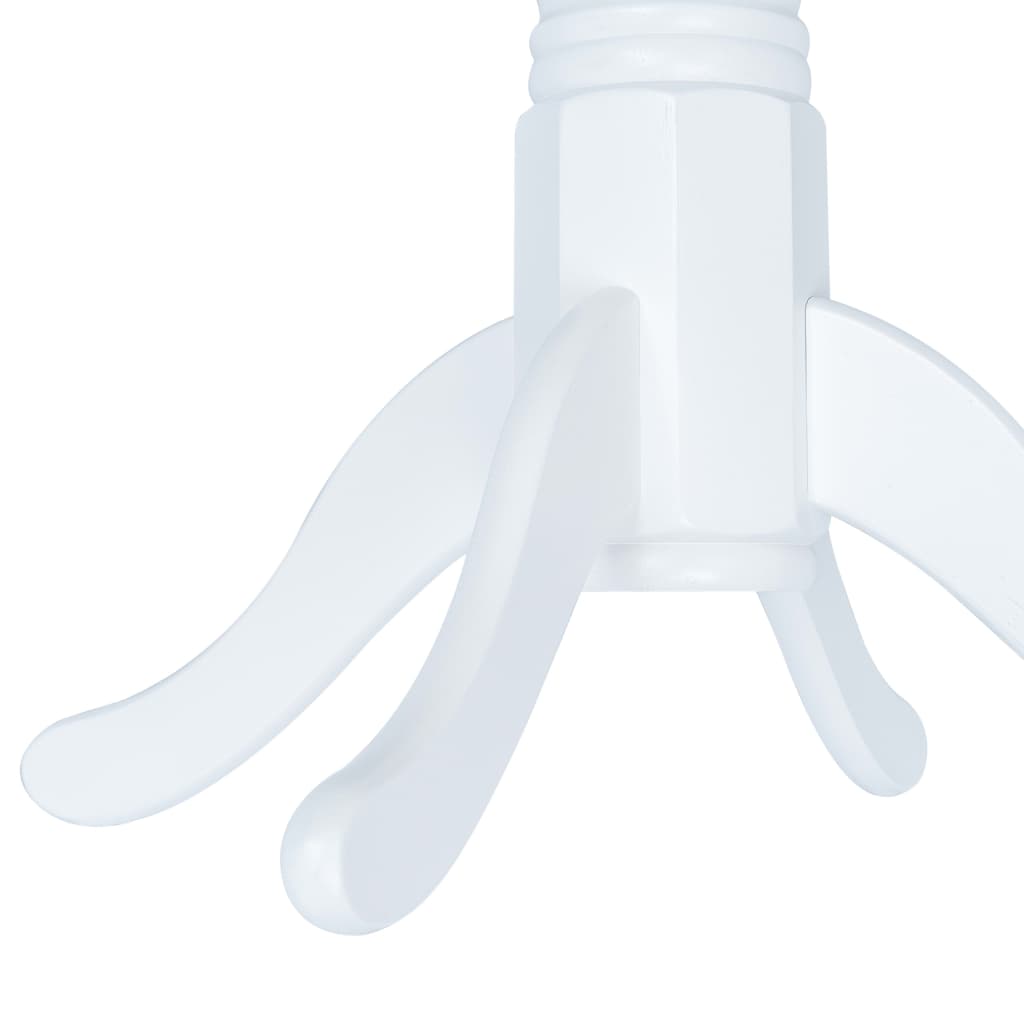 vidaXL Eettafel 106 cm massief rubberwood wit en bruin - Aashly